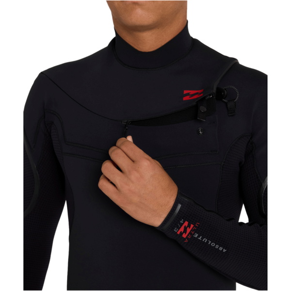 2026 Billabong Mens Absolute Ultra 4/3mm Chest Zip Wetsuit ABYW100283 - Black